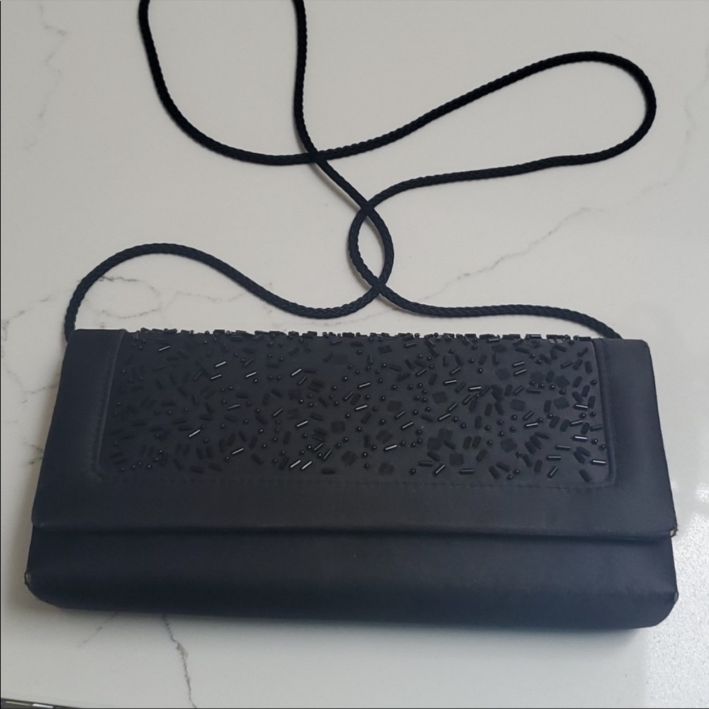 Black Beaded Evening Bag
